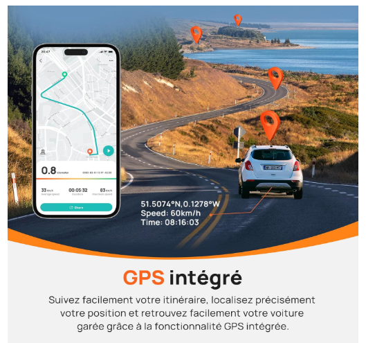 70mai 4k GPS integrado dash cam camara salpicadero Coche Práctico