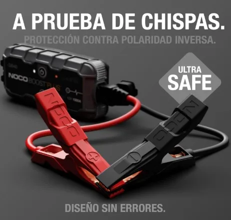 Arrancador de Batería de Litio de 1000A UltraSafe – Antichispas y Protección contra Polaridad Inversa – Power Bank USB y Linterna LED