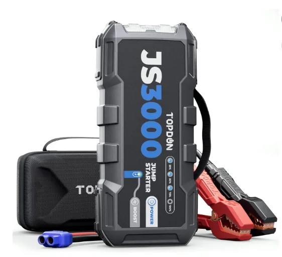 Con 3000A pico de amperios (750A durante 2 segundos), el arrancador JS3000 puede revivir casi cualquier batería