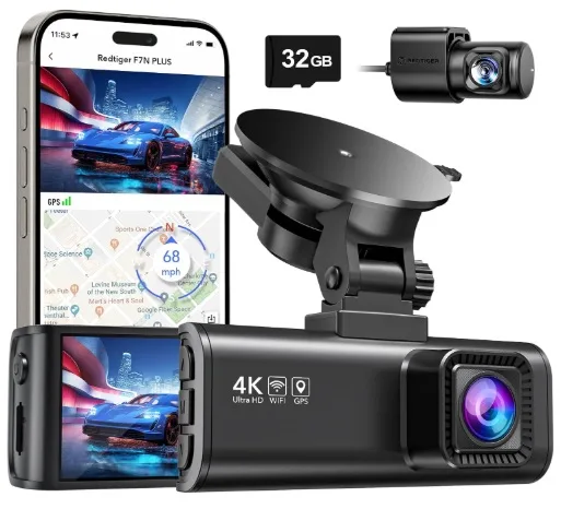 Cámara de salpicadero dashcam con visión nocturna y gran angular