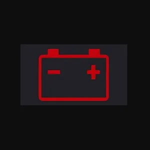 luz cuyo símbolo indica que debe hacerse un mantenimiento inmediato de la batería del coche